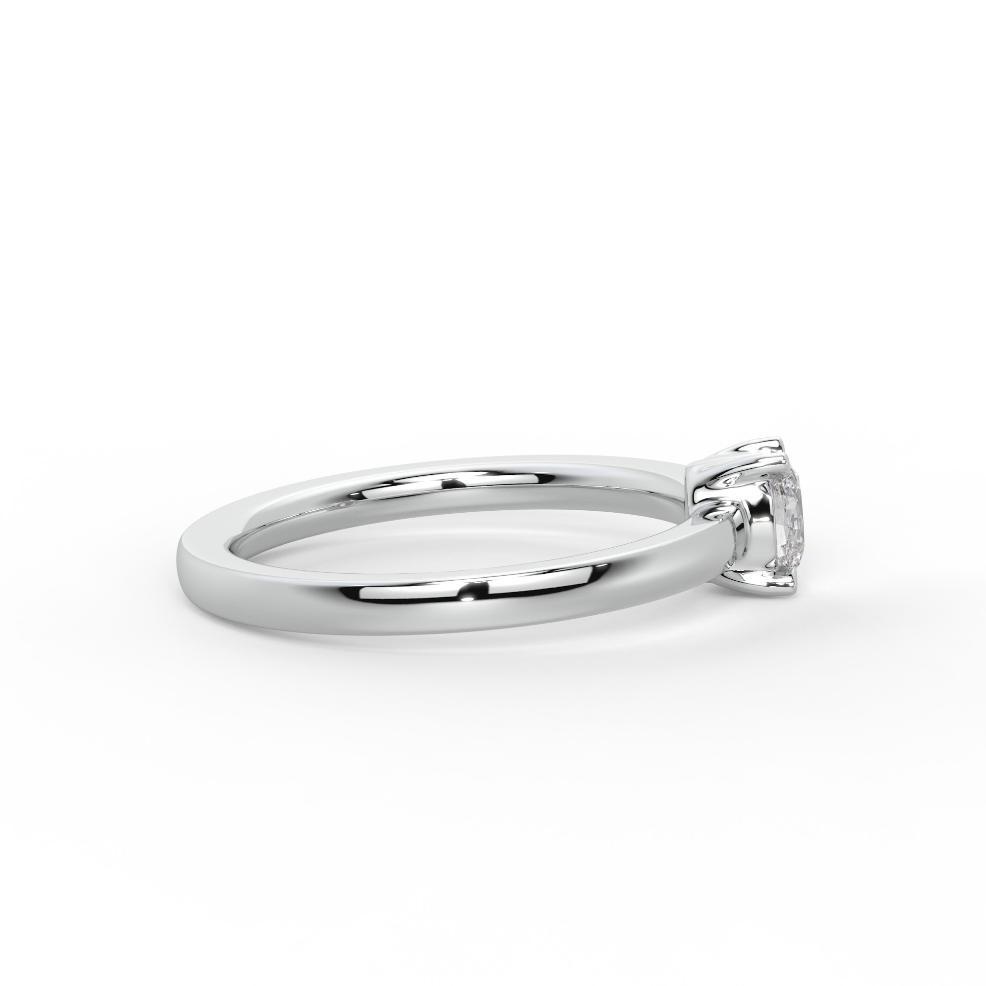 Classic 4-Prong Diamond Solitaire Engagement Ring Setting