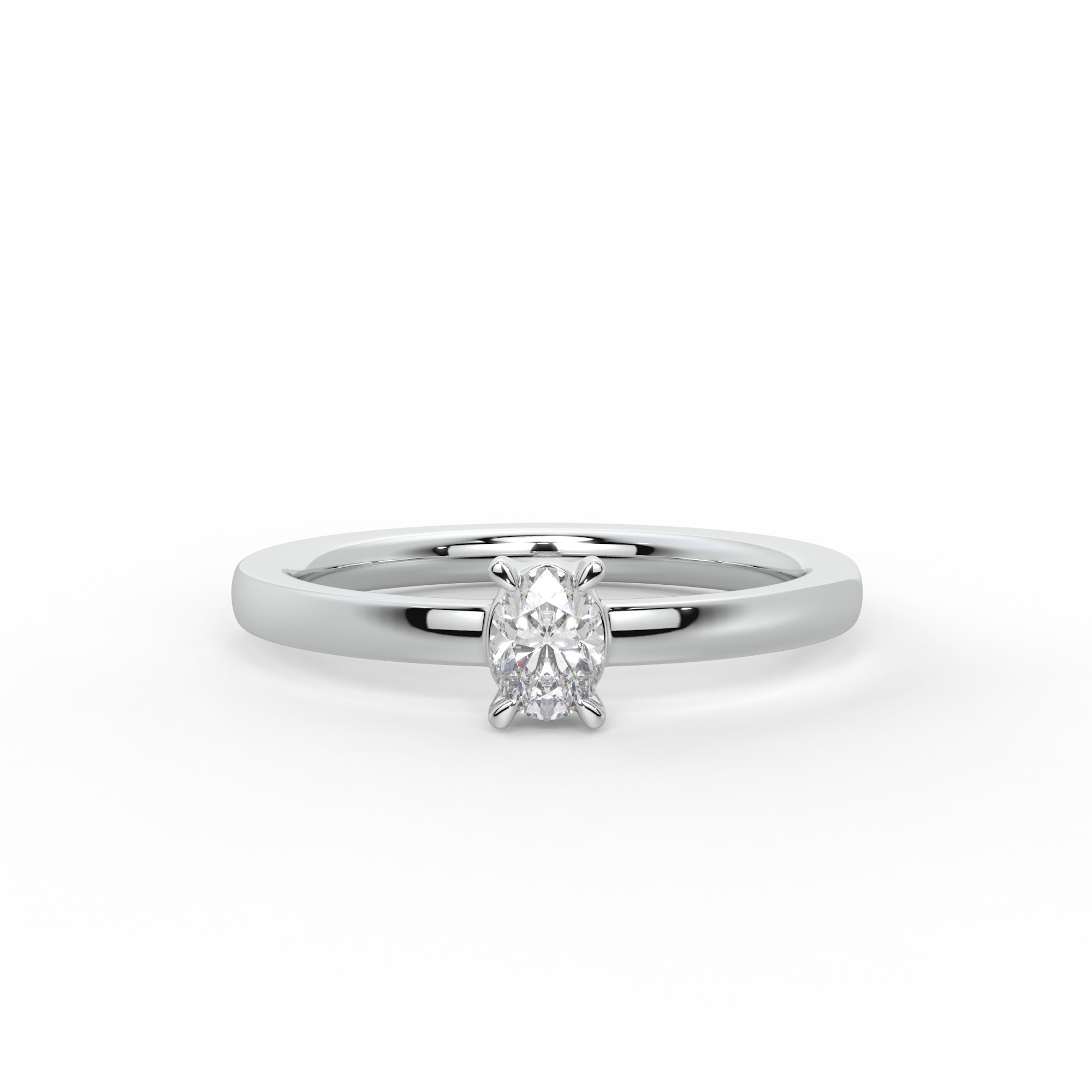Classic 4-Prong Diamond Solitaire Engagement Ring Setting